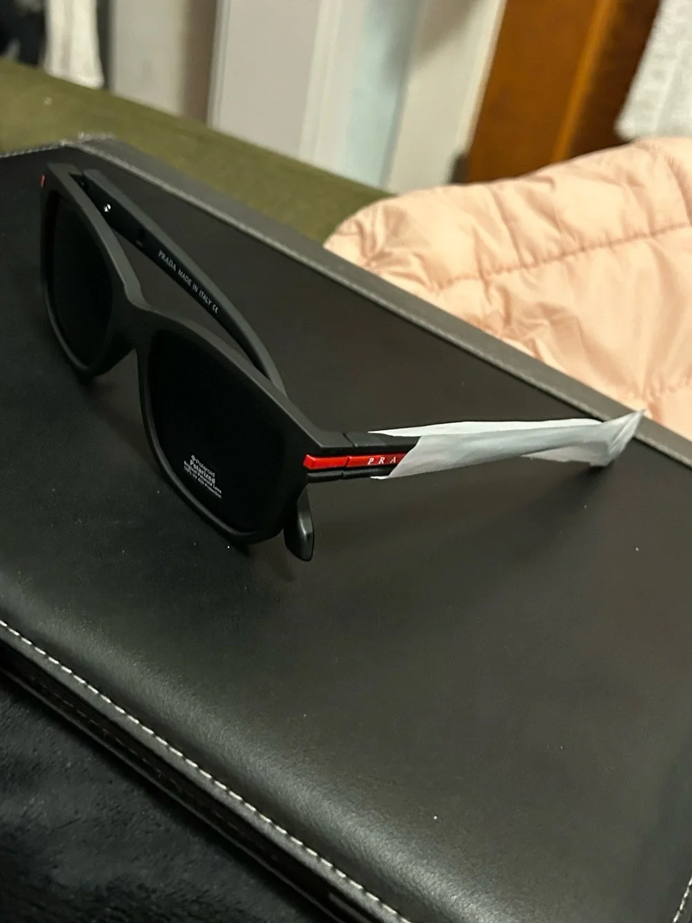 BRAND NEW PRADA LINEA ROSSA 5101 C1 SUNGLASSES - BLACK/RED - MADE IN ITALY